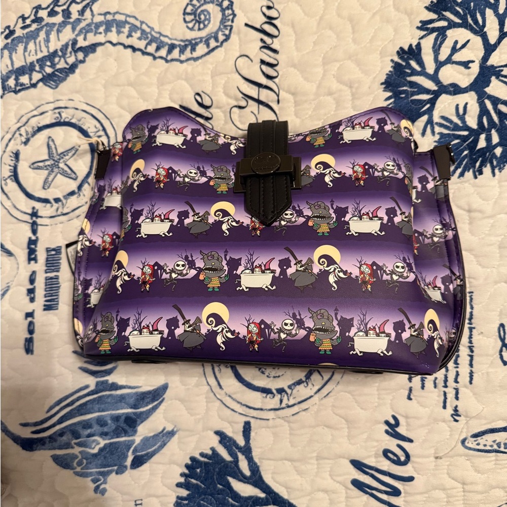 Loungefly x Disney Nightmare Before Christmas Halloween Line Crossbody Bag
